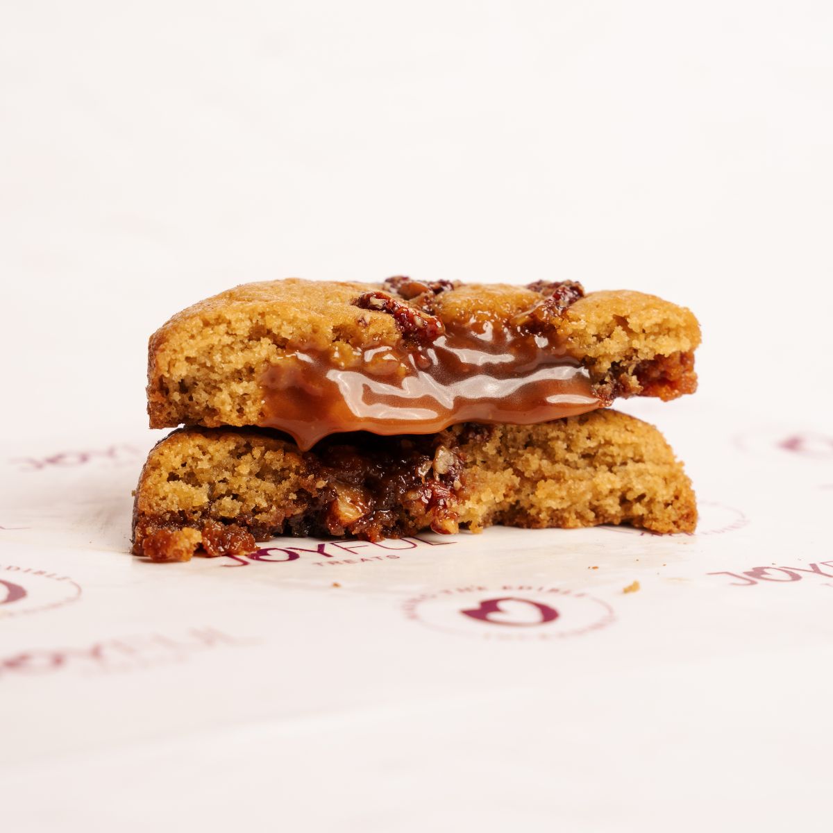 Pecan salted caramel cookies