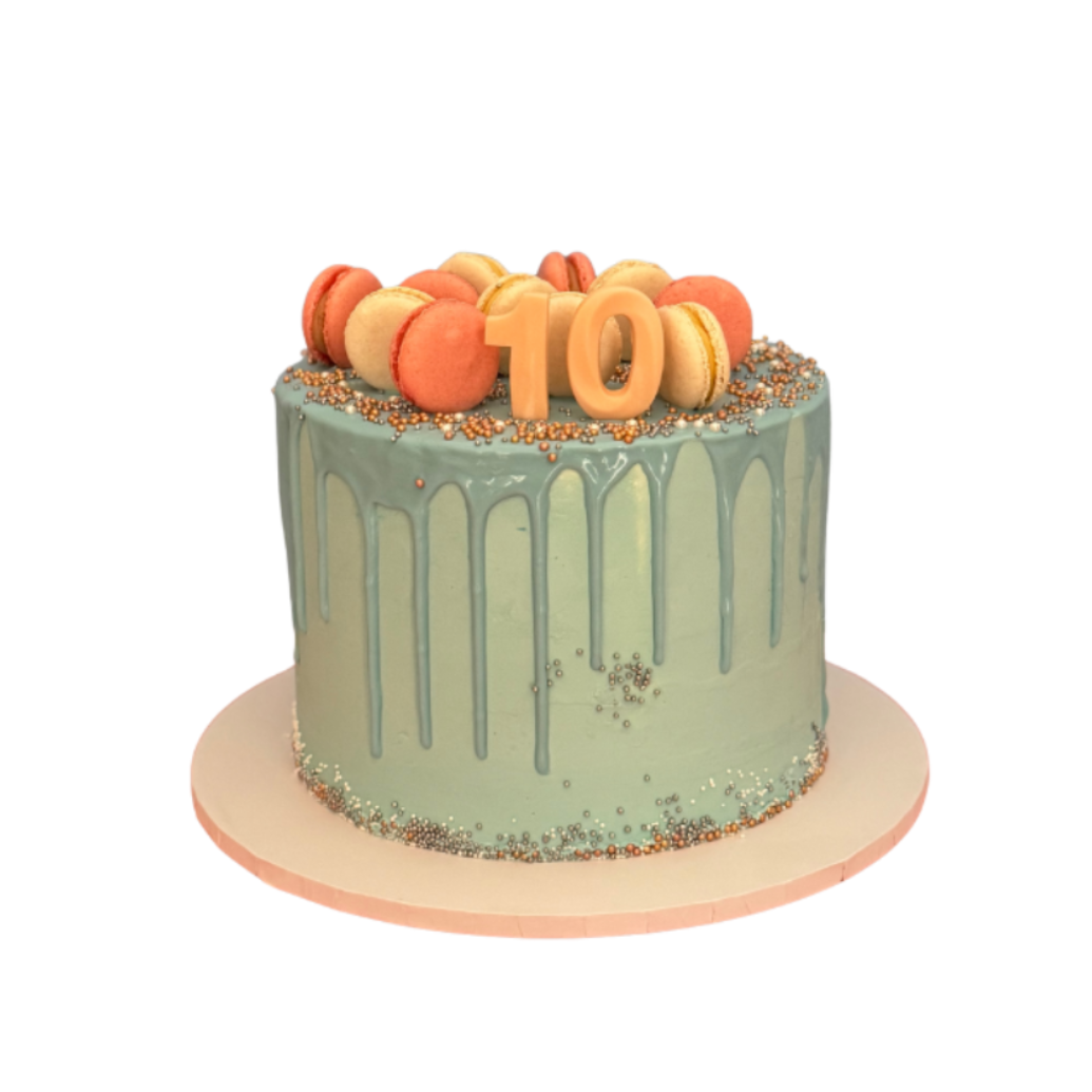Pastel Drip Macaroon Cake