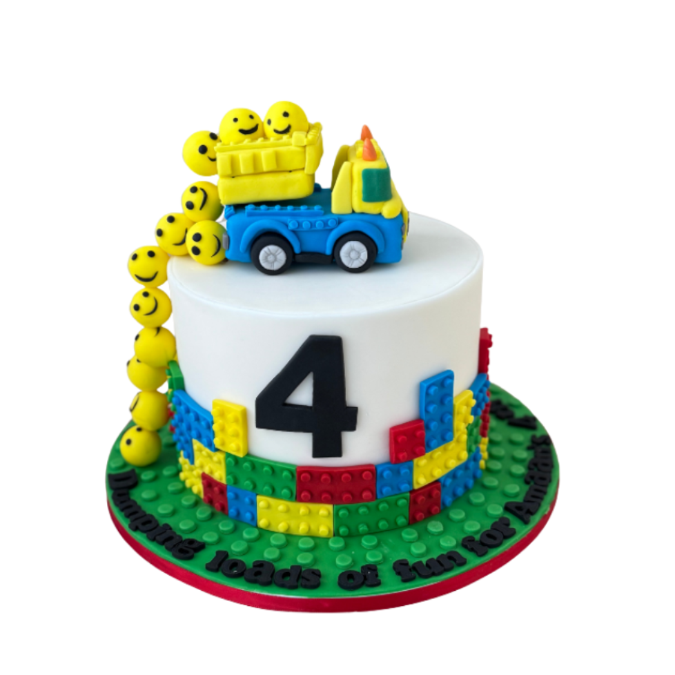 Emoji Lego cake