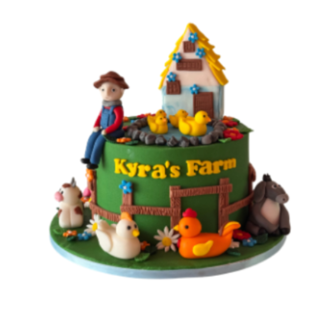 Old Mc Donald Farm Theme Cake