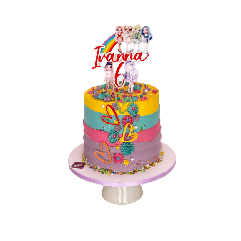 Rainbow Waves Cake