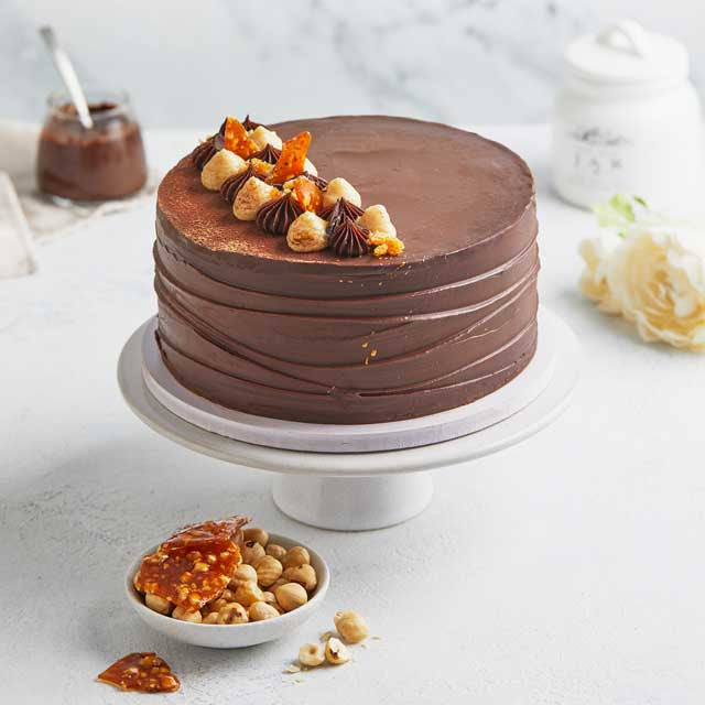 Chocolate Hazelnut praline Cake made fresh in small batches — premium cake delivery Dubai | Joyful Treats