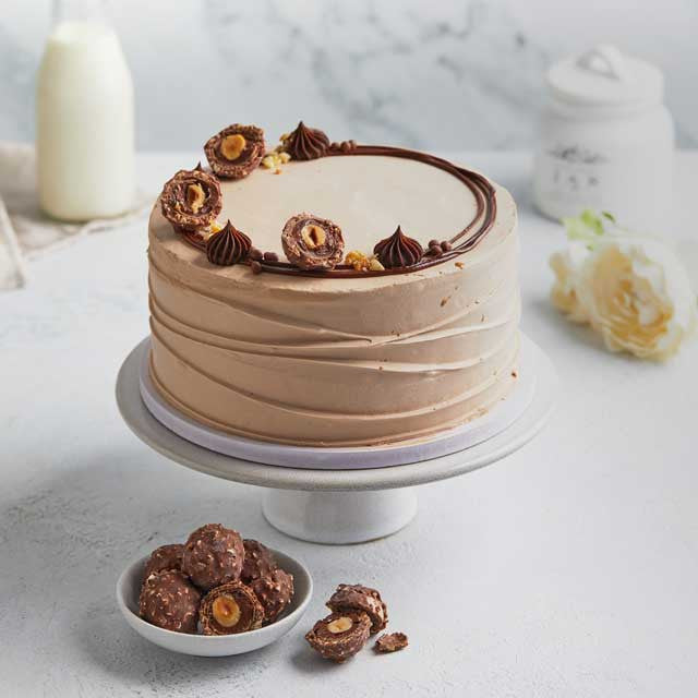 Ferrero Rocher Nutella Chocolate Cake made fresh in small batches — premium cake delivery Dubai | Joyful Treats