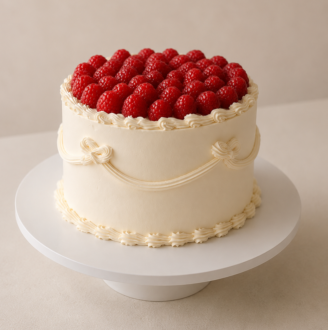 Vintage Raspberry Cake