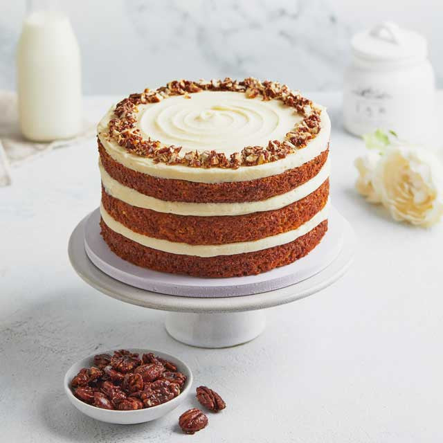 Pecan Carrot Cake made fresh in small batches — premium cake delivery Dubai | Joyful Treats