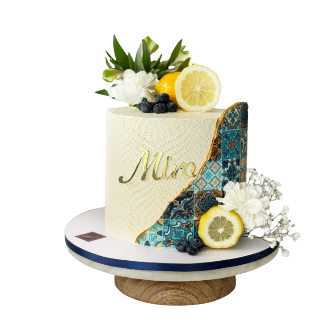 Classy Mosaic Tile Theme Cake