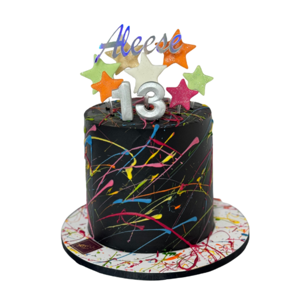 Neon Splash Cake