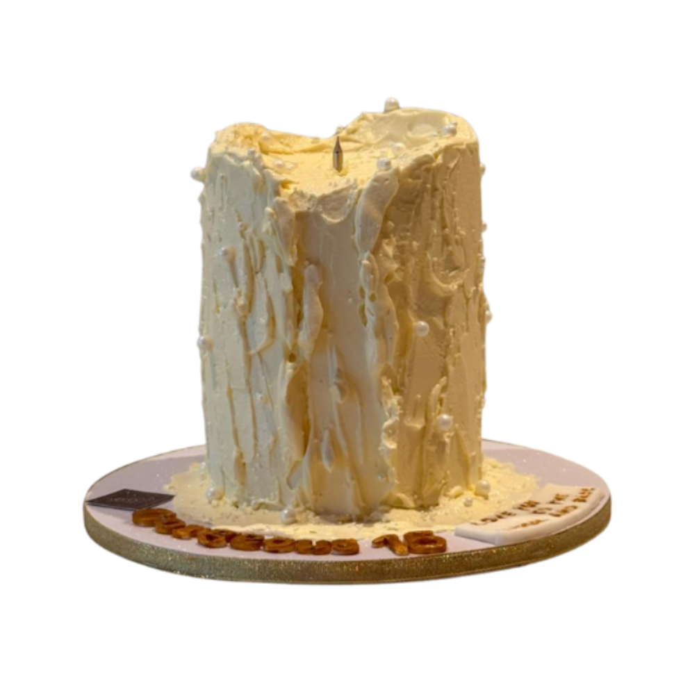 White Candle Cake