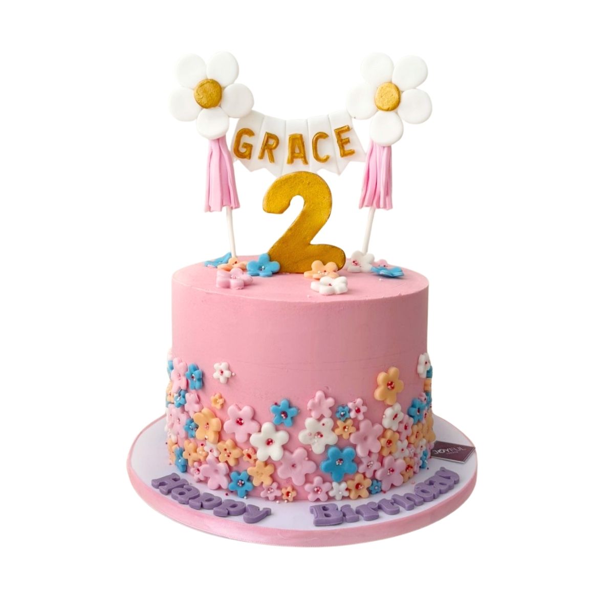 Pink Floral Birthday Cake