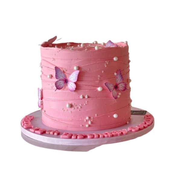 Pink Butterfly Cake