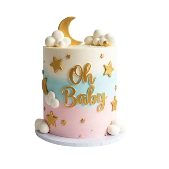 Blue/ Pink baby shower cake