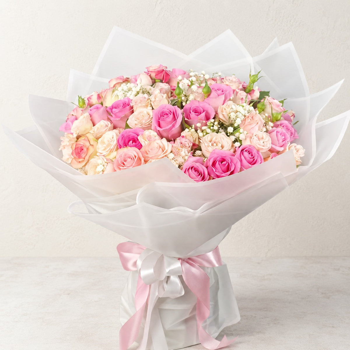Luxury Pink Mix Rose Bouquet