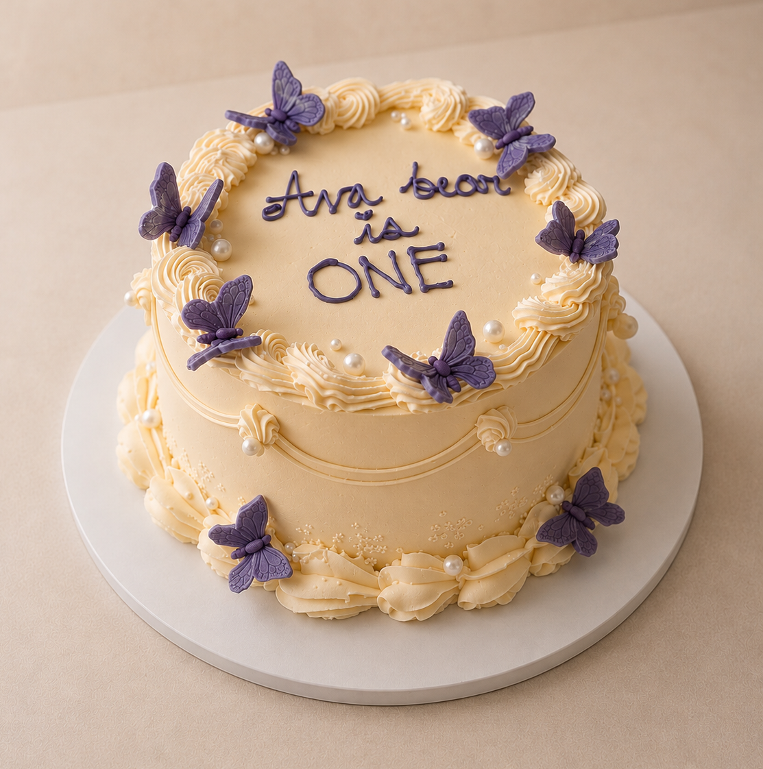 Vintage Butterfly Cake