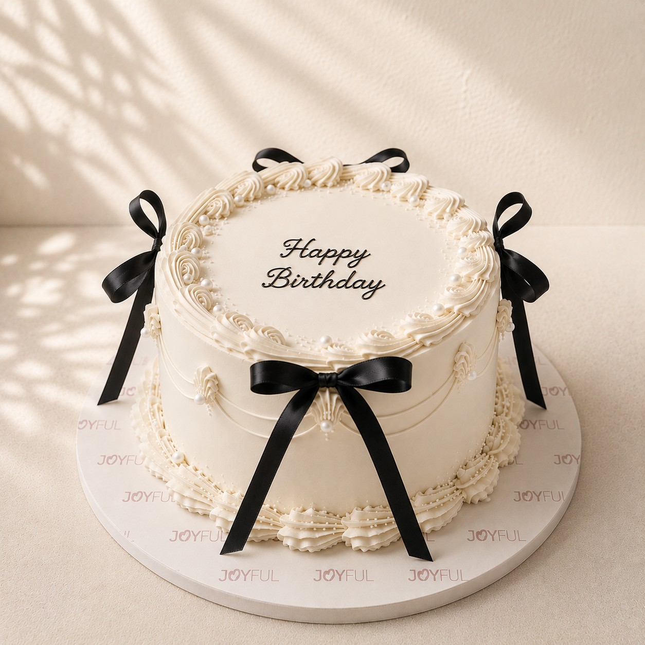 Vintage Black & White Cake