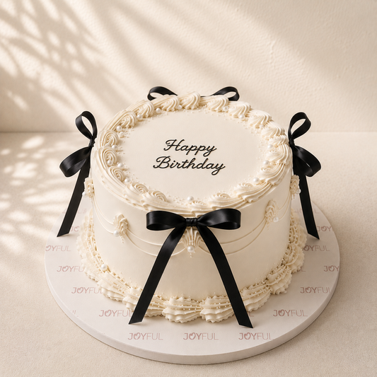 Vintage Black & White Cake