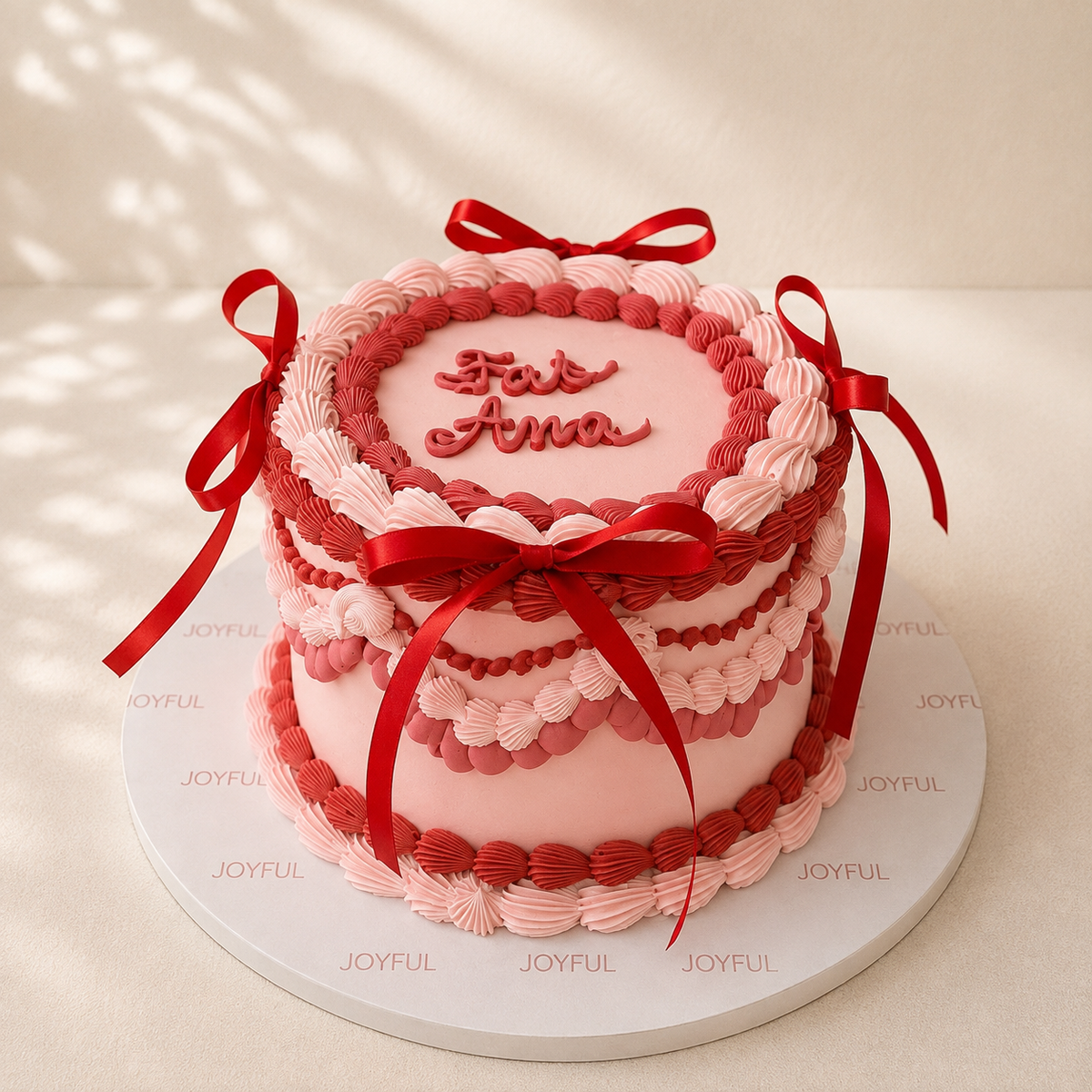 Pink Vintage Bow Cake