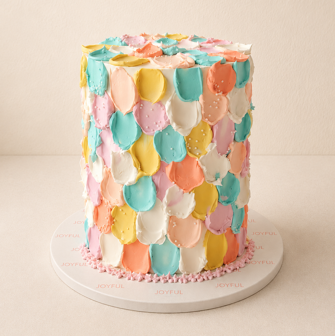 Pastel buttercream cake
