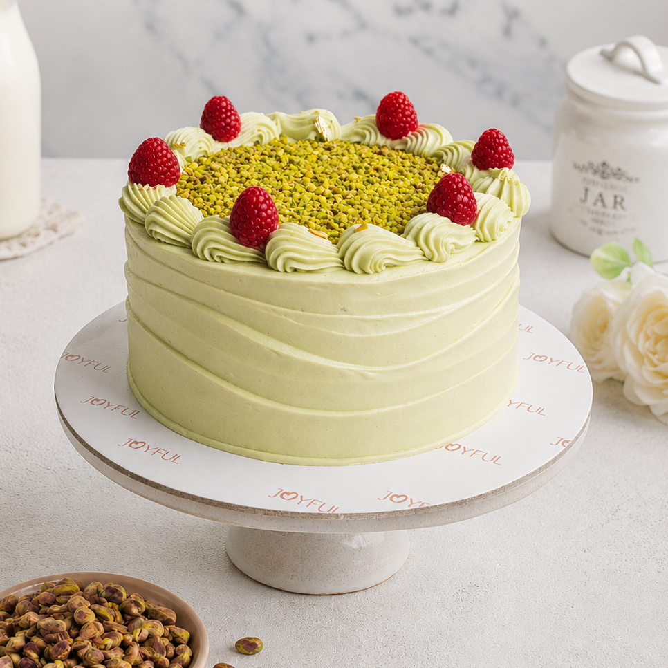Pistachio Raspberry Cake