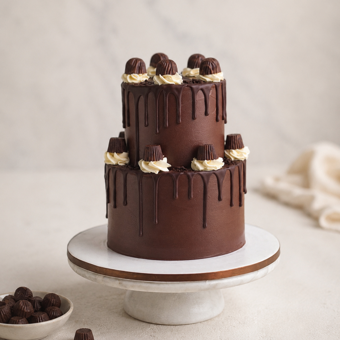 2-Tier Classic Chocolate Cake