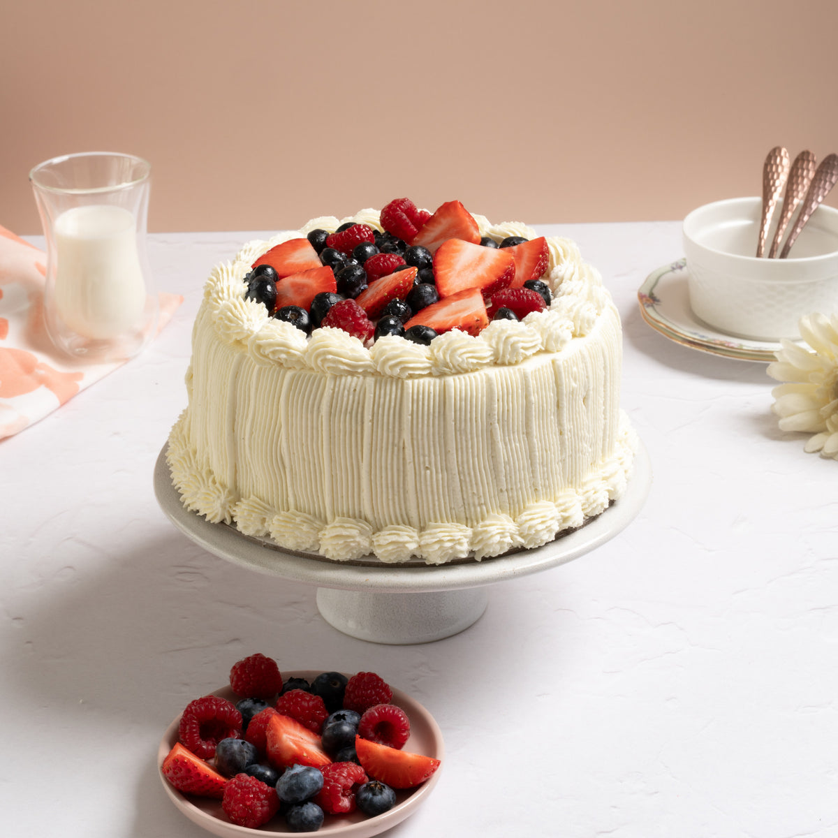 Mixed Berry Cake made fresh in small batches — premium cake delivery Dubai | Joyful Treats 